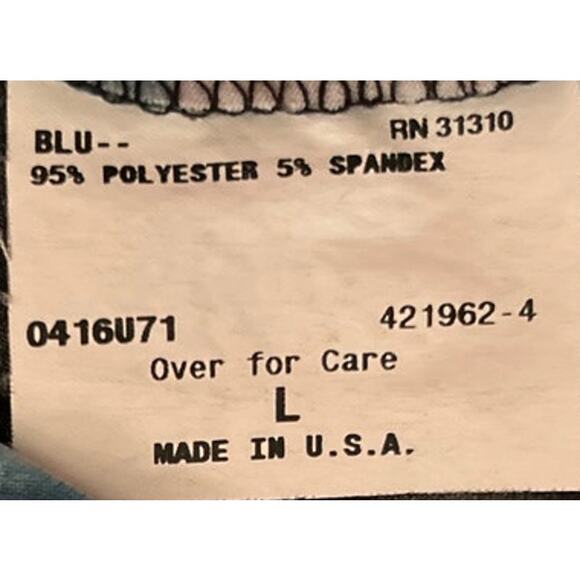 ABstudio Women's Blue Black Splashed Cap Sleeve Blouse Size‎ L - Picture 4 of 5